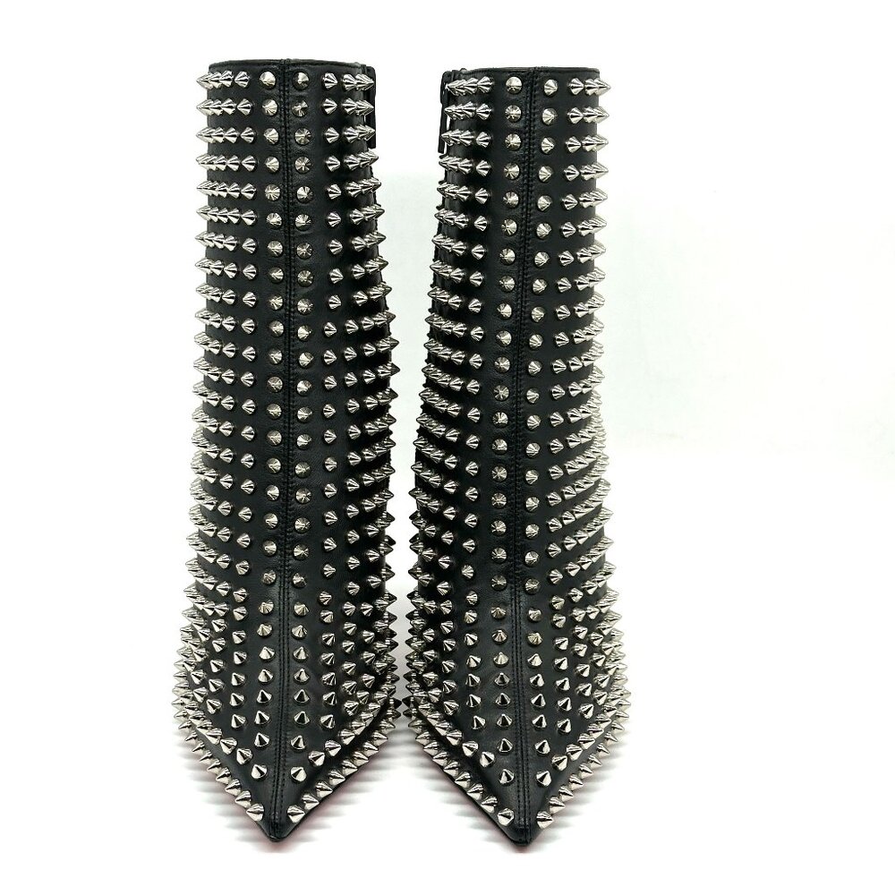 Christian Louboutin CONDORA BOOTY SPIKES 100 Ankle Bootie Boots Heels - Picture 8 of 16
